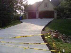 Professionally installed concrete driveway from Templin Concrete Construction